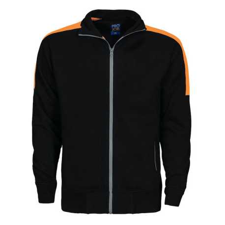 Pánska mikina (PROJOB SWEATSHIRT) > čierna / oranžová > XL