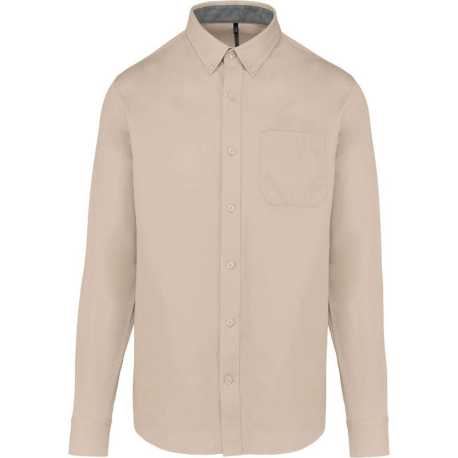 Pánska košeľa (Kariban MEN'S NEVADA LONG SLEEVE COTTON SHIRT) > šedá (angora) > 3XL