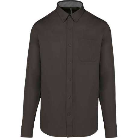 Pánska košeľa (Kariban MEN'S NEVADA LONG SLEEVE COTTON SHIRT) > šedá (dark) > S