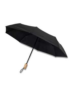 Automatický dáždnik s drevenou rukoväťou > čierna