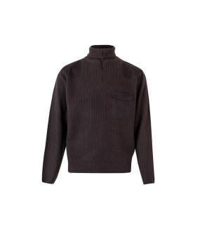 Pánsky sveter (VELILLA QUARTER ZIP KNITTED JUMPER) > šedá > 3XL
