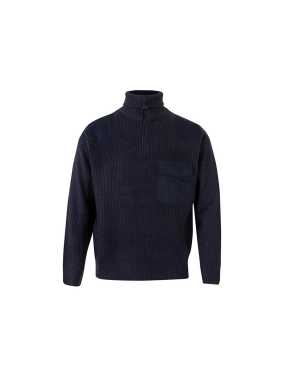 Pánsky sveter (VELILLA QUARTER ZIP KNITTED JUMPER) > modrá (marine) > 3XL