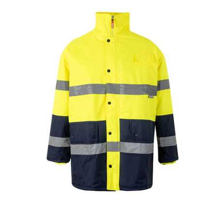 Pánska bunda (VELILLA HV TWO-TONE PARKA) > modrá (marine) / žltá (hi-vis) > 3XL