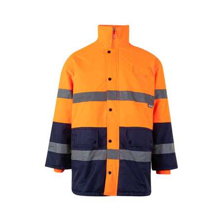 Pánska bunda (VELILLA HV TWO-TONE PARKA) > modrá (marine) / oranžová (hi-vis) > M