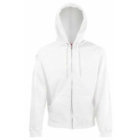 Pánska mikina (FRUIT OF THE LOOM Hooded Sweat Jacket ) > biela > S