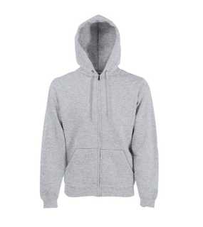 Pánska mikina (FRUIT OF THE LOOM Hooded Sweat Jacket ) > šedá (heather) > 2XL