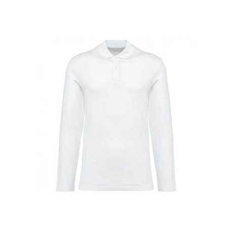 Pánska polokošeľa (MEN'S LONG-SLEEVED SUPIMA® POLO SHIRT) > biela > 2XL