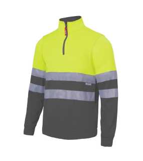 Pánska mikina (VELILLA HV TWO-TONE SWEATSHIRT) > šedá / žltá (hi-vis) > 3XL