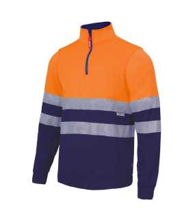 Pánska mikina (VELILLA HV TWO-TONE SWEATSHIRT) > modrá (navy) / oranžová (hi-vis) > 4XL
