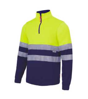 Pánska mikina (VELILLA HV TWO-TONE SWEATSHIRT) > modrá (navy) / žltá (hi-vis) > S