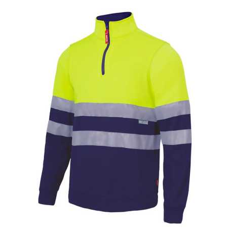 Pánska mikina (VELILLA HV TWO-TONE SWEATSHIRT) > modrá (navy) / žltá (hi-vis) > S