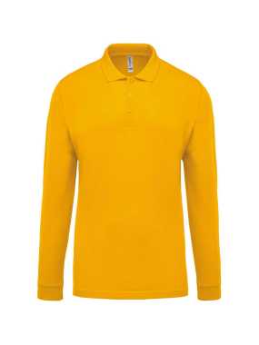 Pánska polokošeľa(KARIBAN MEN'S PIQUÉ LONG SLEEVE POLO SHIRT) > žltá > L