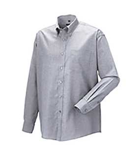 Pánska košeľa(Long Sleeve Easy Care Oxford RUSSELL) > strieborná > M