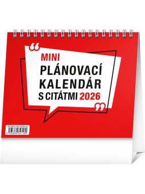 Stolový kalendár (Plánovací s citátmi 2026) - 16,5 x 13 cm