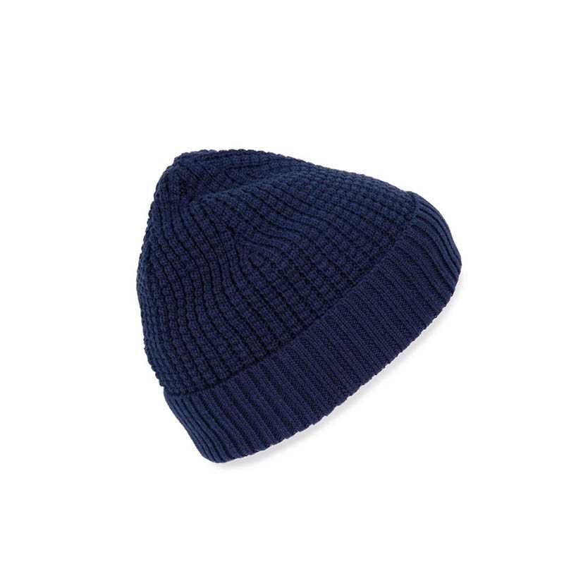 Unisex čiapka (K-UP KNITTED BEANIE WITH RECYCLED YARN) > modrá (dark indigo heather)