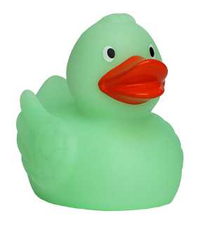 Kačička do vane (MBW Squeaky duck luminescent) > zelená
