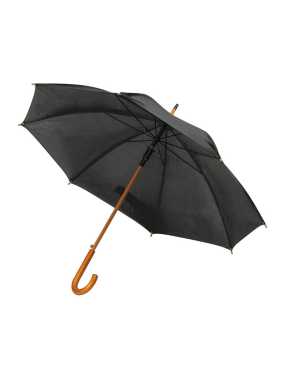 Dáždnik s drevenou rúčkou > čierna