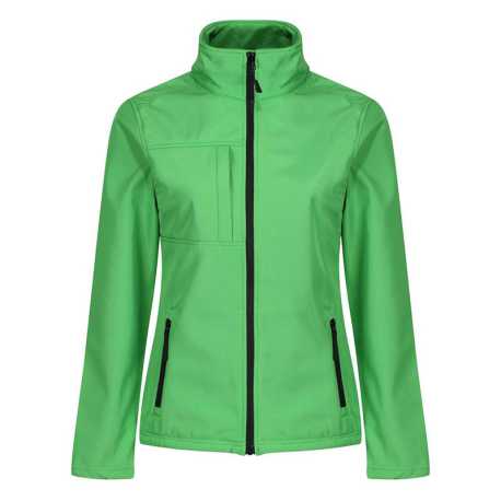 Dámska bunda(REGATTA WOMEN'S OCTAGON II-3 LAYER  SOFTSHELL)>zelená(extreme)/čierna>XL