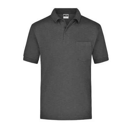Pánska polokošeľa (DAIBER Polo Piqué Pocket) > šedá (anthracitemelange) > S