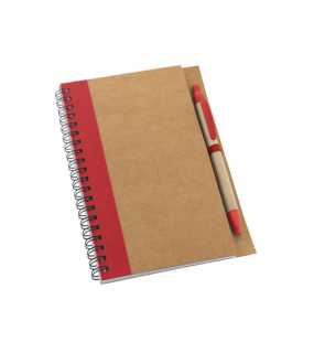 Poznámkový blok B6 s perom > červená