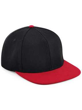 6 panelová-unisex šiltovka(BF Flat Peak 6 Panel Snapback Cap)>čierna/červená(classic)