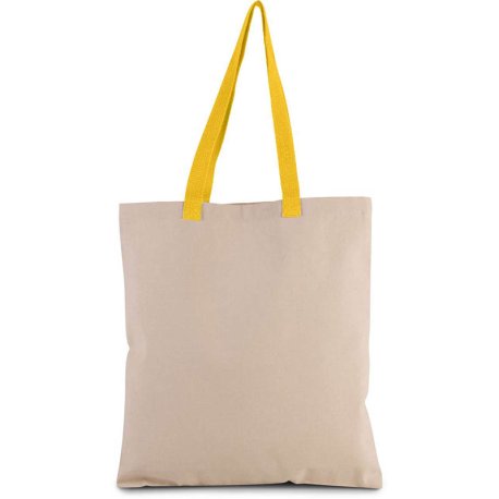 Nákupná taška (KIMOOD FLAT CANVAS SHOPPER WITH CONTRAST HANDLE)>prírodná (natural) / žltá