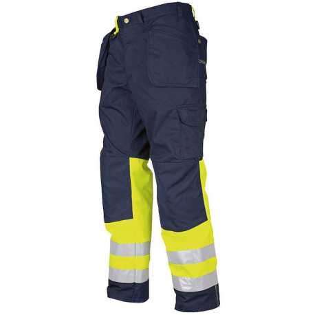 Pánske nohavice (PROJOB WAISTPANTS HV CLASS 1) > žltá / modrá (navy) > 52