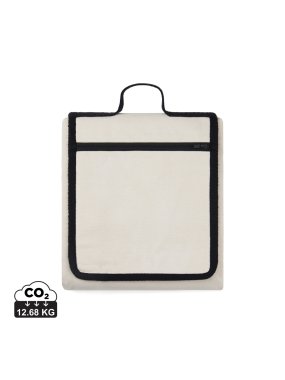 Plážová pikniková deka VINGA Volonne z recykl. canvas AWARE™ > biela (off)
