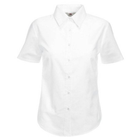 Dámska košeľa (FRUIT OF THE LOOM Lady-Fit Short Sleeve Oxford Shirt ) > biela > S