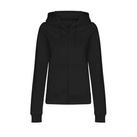Dámska mikina (Just Hoods WOMEN'S COLLEGE ZOODIE) > čierna (deep) > L