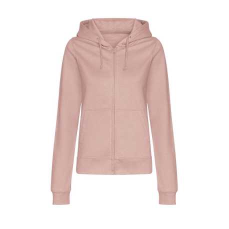 Dámska mikina (Just Hoods WOMEN'S COLLEGE ZOODIE) > ružová (dusty) > 2XL