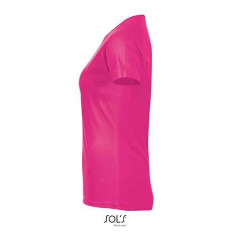 Dámske tričko (SOLS SPORTY WOMEN RAGLAN-SLEEVED T-SHIRT) > ružová (neon) > M