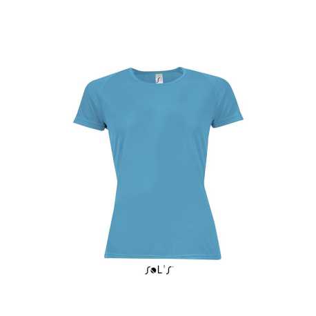 Dámske tričko (SOLS SPORTY WOMEN RAGLAN-SLEEVED T-SHIRT) > modrá (aqua) > 2XL