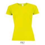 Dámske tričko (SOLS SPORTY WOMEN RAGLAN-SLEEVED T-SHIRT) > žltá (neon) > M