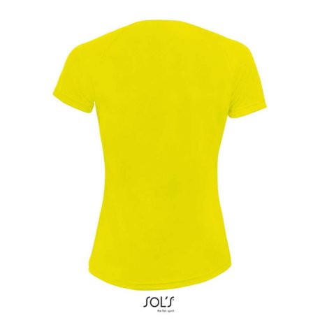 Dámske tričko (SOLS SPORTY WOMEN RAGLAN-SLEEVED T-SHIRT) > žltá (neon) > M