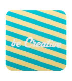 | RPET podtácok z filcu, štvorec > biela