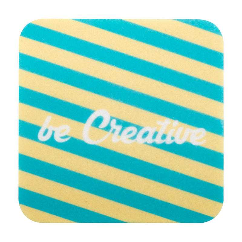 | RPET podtácok z filcu, štvorec > biela