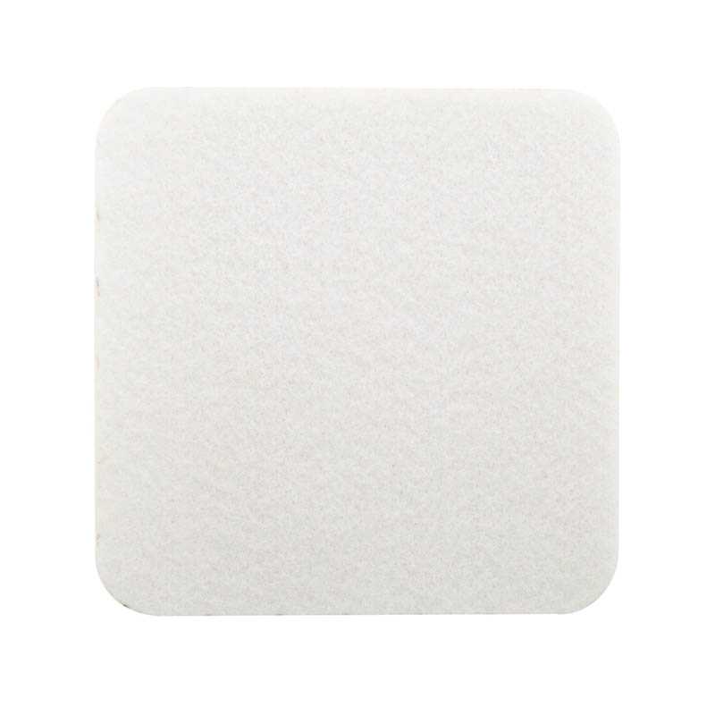 | RPET podtácok z filcu, štvorec > biela