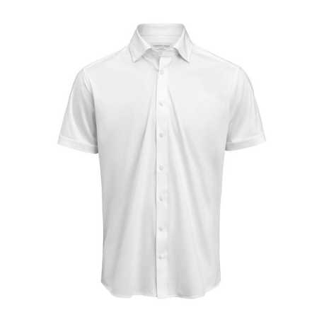 Pánska košeľa (James Harvest INDIGO BOW 132 S/S SLIM) > biela > XS