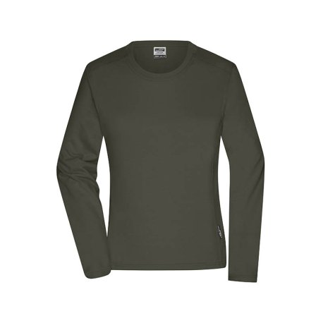 Dámske tričko (DAIBER Ladies Workwear-Longsleeve-T)>zelená (olive)>XS