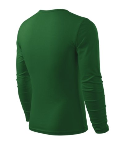 Pánske tričko (MALFINI Fit-T Long Sleeve 160) > zelená (fľašková) > M
