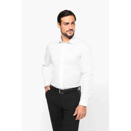 Pánska košeľa (MEN'S LONG-SLEEVED TWILL SHIRT) > biela > 4XL