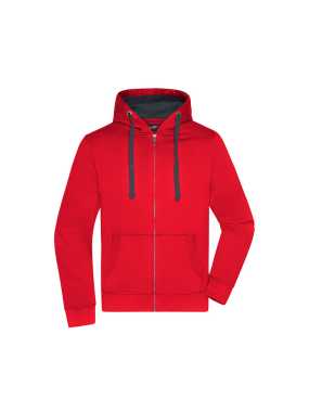 Pánska mikina (JN Men's Hooded Jacket) > červená / šedá (carbon) > 2XL
