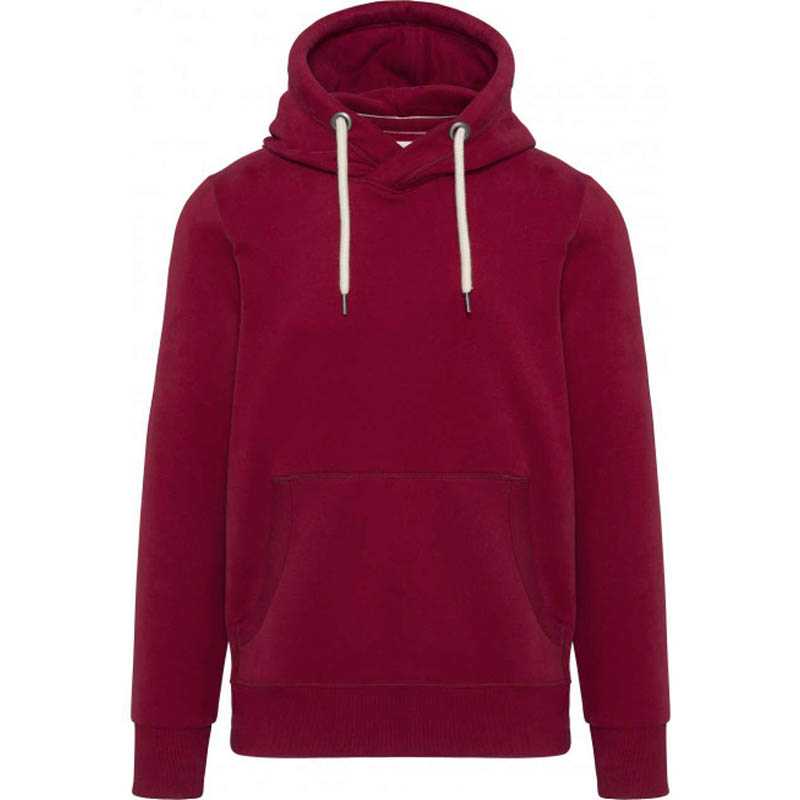 Pánska mikina (KARIBAN HOODED SWEATSHIRT) > červená (vintage dark) > XS