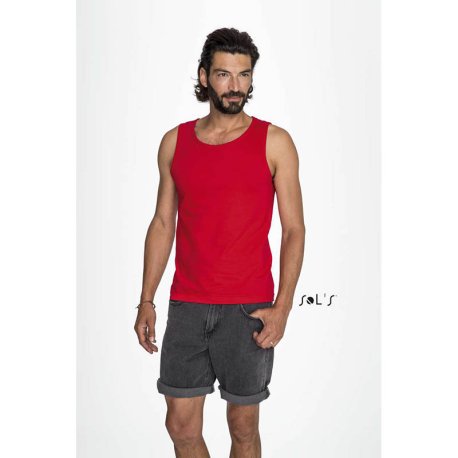 Pánske tielko (SOLS JUSTIN MENS TANK TOP) > červená > L