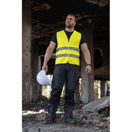 Unisex vesta (Korntex BASIC SAFETY VEST FOR PRINT "KARLSRUHE" - 2 VELCRO) > žltá > XL