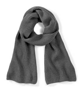 Unisex šál (Beechfield Metro Knitted Scarf) > šedá (smoke) > 170X20 CM