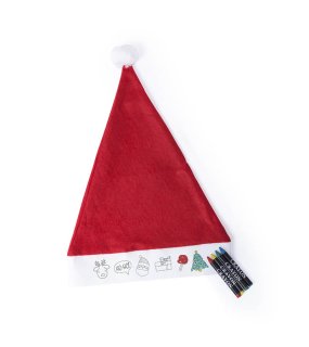 Vianočná čiapka na vyfarbovanie > červená