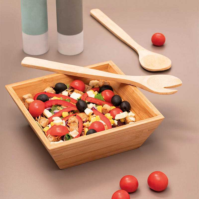 Bambusová šalátová misa > prírodná