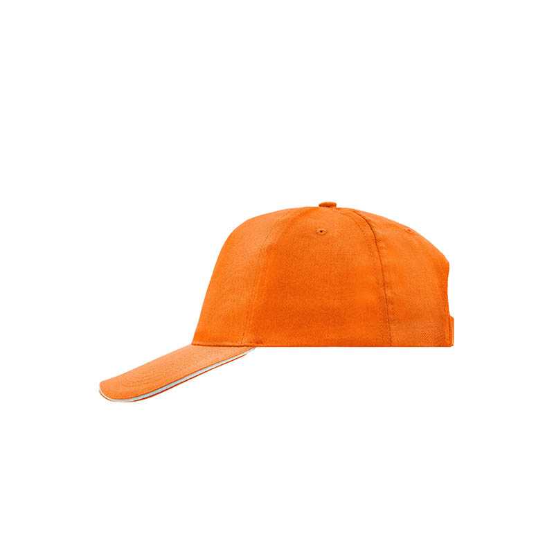 5 panelová šiltovka (MB 5 Panel Promo Cap) > oranžová / biela